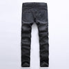 Shredded Slim Straight Jeans - Verzatil 