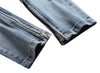 Zipper Ripped Jeans Trousers Zipper Men's Denim Stretch Trousers - Verzatil 