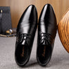 Men's leather Shoes, British style, business and leisure, with pointed - Verzatil 