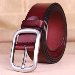 Leather belt buckle male pure leather belt young men's belt all-match - Verzatil 