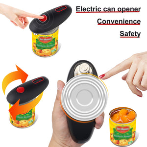 Electric Can Opener Automatic Bottle Opener Cordless One Tin Touch Edges Handheld - Verzatil 