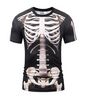 Skeleton T-shirt Skeletal bone short-sleeved personality pattern clothes 3D round neck half sleeve male horror spoof creative compassionate - Verzatil 