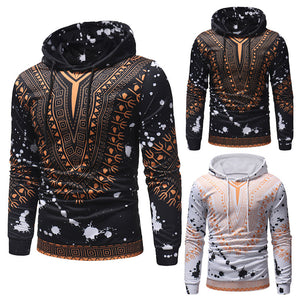 Ethnic printed casual hooded sweater Shirt - Verzatil 