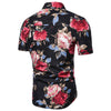 Beachwear Shirt Short-Sleeved Floral - Verzatil 