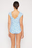 Marina West Swim Bring Me Flowers V-Neck One Piece Swimsuit In Thistle Blue