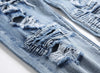 Straight Dark Blue Ripped Jeans - Verzatil 
