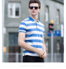 Business casual short sleeve striped Polo Shirt - Verzatil 