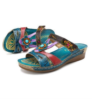 Ethnic style flower female sandals - Women's shoes - Verzatil 