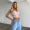 See-through lace floral tube top - Women's Top - Verzatil 