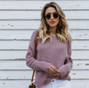 Plain Knit Sweater - Verzatil 