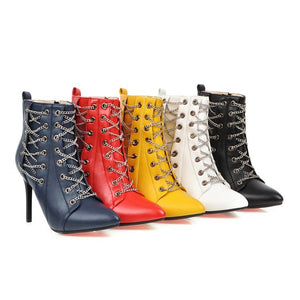 Women's Pointed stiletto boots- women shoes - Verzatil 