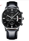 NIBOSI - Solid steel belt men's watch waterproof coated glass luminous three-eye 6-pin quartz watch - Verzatil 