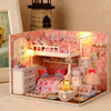 Creative DIY Handmade Assemble Doll House Miniature Furniture Kit with LED Effect Dust Proof Cover Toy for Kids - Verzatil 