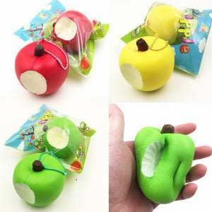 Elan Simulation Cute Apple Soft Squishy Super Slow Rising Original Packaging Ball Chain Kid Toy - Verzatil 