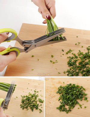 Multi-function Kitchen Multi-layer Spice Chopped Scissors - Verzatil 