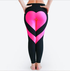 Buttock love bang color splicing yoga gym leggings - Verzatil 