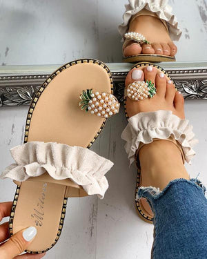 Pineapple flip-flops - Women's shoes - Verzatil 