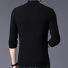 Men's half high collar zipper long sleeve T-shirt - Verzatil 