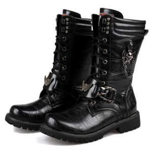 Trend high men's boots military boots men's cowboy boots men's boots Shoes - Verzatil 