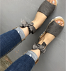 Thick bottom grass fish mouth ankle straps large size sandals ladies sandals - Women's shoes - Verzatil 