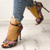 Printed toe buckle high heels - Women's shoes - Verzatil 