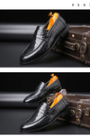 Fashion Pattern Men's Set Foot Casual Leather Shoes - Verzatil 
