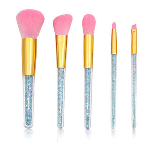 5 transparent handle makeup brushes - Verzatil 