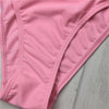 Sexy pink bandage cut out Halter bikini swimsuit - Verzatil 