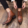 Men's fashionable patterned Martin boots Shoes - Verzatil 