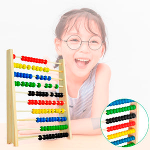 Kids Wooden Bead Abacuss Counting Frame Educational Learn Maths Toy - Verzatil 