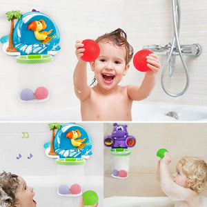 Bathtub Basketball Hoop And 3 Ball Children Baby Shower Toy - Verzatil 