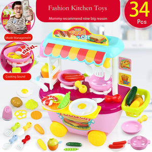 34PCS Children Kitchen Play Educational Toys Food - Verzatil 
