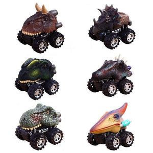 6PC Children Day Gift Toy Dinosaur Model Mini Toy Car Back Of The Car - Verzatil 