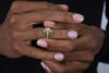 Silver 925 & 14k yellow gold unisex ring. Contain 5/8 ctw diamonds. - Verzatil 