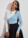 New Sexy Hit Color Strapless  Long-Sleeved T- Women's Top - Verzatil 