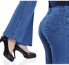 Fall Winter Women's Trousers Stretch Straight Leg Slim High Waisted Jeans - Verzatil 