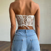 See-through lace floral tube top - Women's Top - Verzatil 