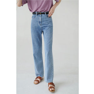 Women's Thin Casual Fit Straight-leg Wide-leg Jeans - Verzatil 
