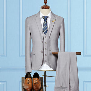 Slim Fit Wedding Suits For Men Custom Made Mens 3 Piece Suit - Verzatil 