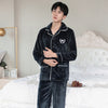 Antistatic Autumn And Winter Flannel Thickened Men's Home Service - Men's Pajama Set - Verzatil 