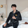 Antistatic Autumn And Winter Flannel Thickened Men's Home Service - Men's Pajama Set - Verzatil 
