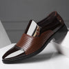 Men's New Business Leather Shoes Hollowed Out Breathable
