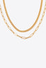18K Gold Plated Layered Chain Necklace