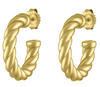 14K GOLD PLATED HOOK EARRINGS WITH FRICTION - Verzatil 